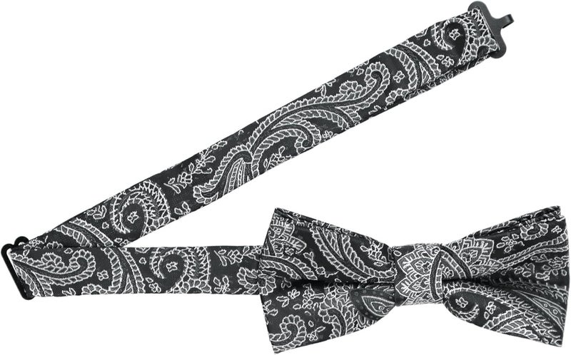 tiemart Pre-Tied Adjustable Men's Band Collar Bow Tie - Image 3